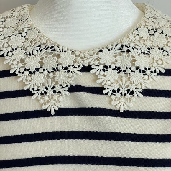 Kate Spade Striped Mini Dress with Embellished Collar - Picture 3 of 6